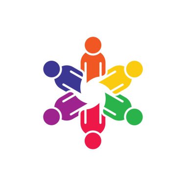 Toplum hizmeti logo resimleri tasarım illüstrasyonu