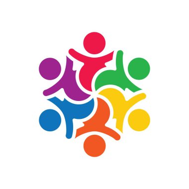 Toplum hizmeti logo resimleri tasarım illüstrasyonu