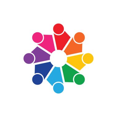 Toplum hizmeti logo resimleri tasarım illüstrasyonu