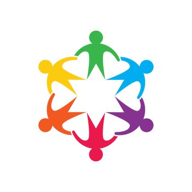 Toplum hizmeti logo resimleri tasarım illüstrasyonu