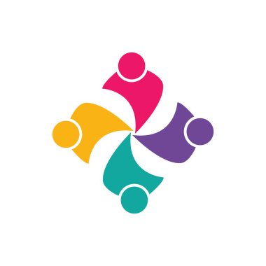 Toplum hizmeti logo resimleri tasarım illüstrasyonu