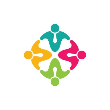 Takım çalışması logo resimleri illüstrasyon tasarımı