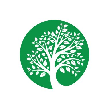 Ağaç logosu resim tasarımı illüstrasyonu