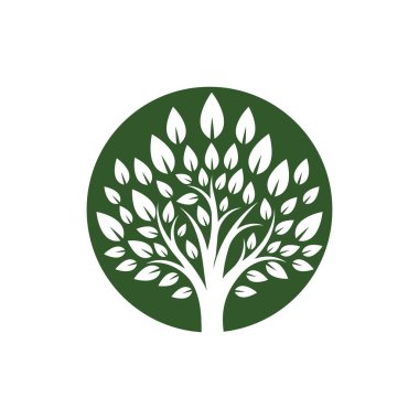 Ağaç logosu resim tasarımı illüstrasyonu