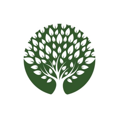 Ağaç logosu resim tasarımı illüstrasyonu