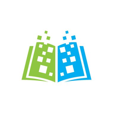 Digital book logo images illustration design
