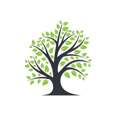 Ağaç logosu resim tasarımı illüstrasyonu