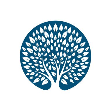 Ağaç logosu resim tasarımı illüstrasyonu