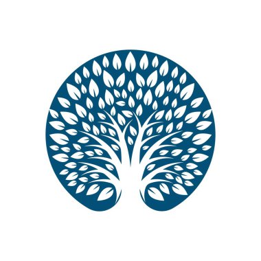 Ağaç logosu resim tasarımı illüstrasyonu