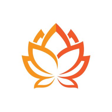Güzellik lotusu logo resim çizimi tasarımı