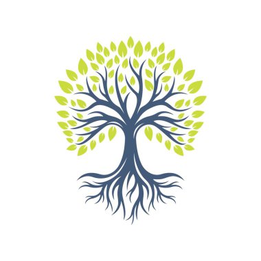 Ağaç logosu resim tasarımı illüstrasyonu