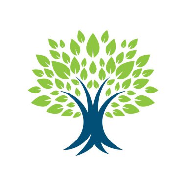 Ağaç logosu resim tasarımı illüstrasyonu