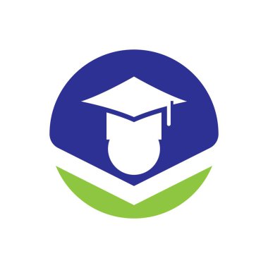 Eğitim logosu tasarımı vektör çizimi