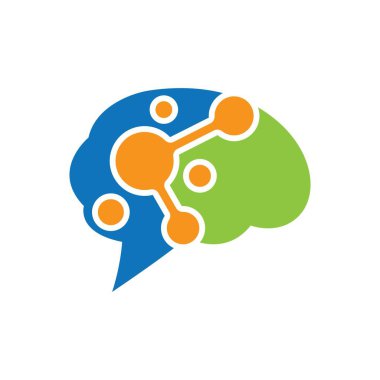 Beyin teknolojisi logo resimleri çizimi tasarımı