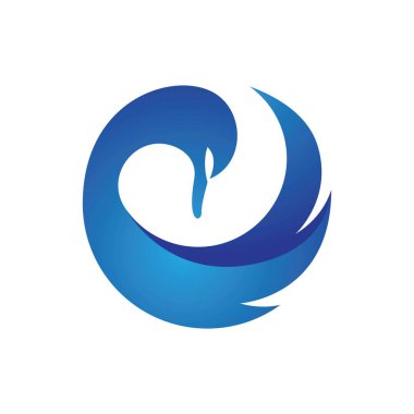 Kuğu logosu resim çizimi tasarımı