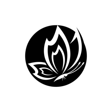 Güzellik kelebeği logo resimleri çizim tasarımı