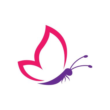 Güzellik kelebeği logo resimleri çizim tasarımı