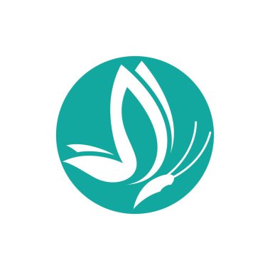 Güzellik kelebeği logo resimleri çizim tasarımı
