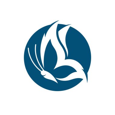 Güzellik kelebeği logo resimleri çizim tasarımı
