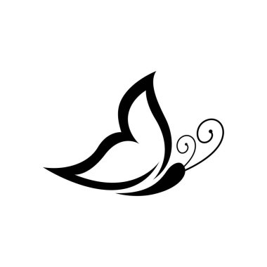 Güzellik kelebeği logo resimleri çizim tasarımı