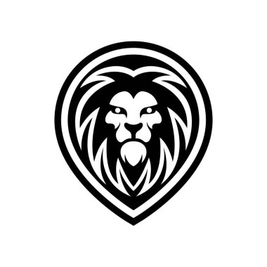 Aslan başı logo resimleri çizimi tasarımı