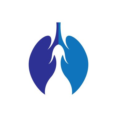 Akciğer logosu resimleri tasarımı illüstrasyonu
