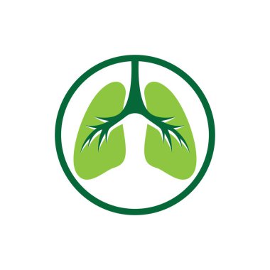 Akciğer logosu resimleri tasarımı illüstrasyonu
