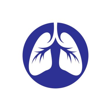 Akciğer logosu resimleri tasarımı illüstrasyonu