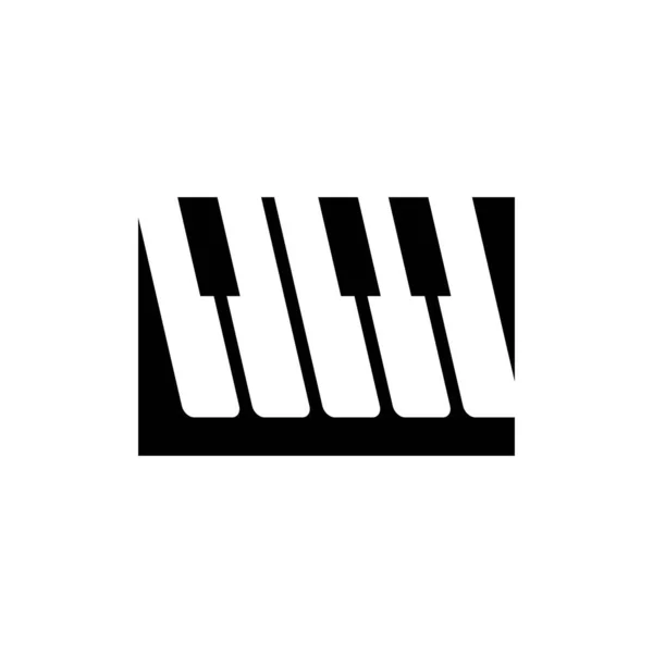 Дизайн Логотипа Фортепиано Стоковая Иллюстрация