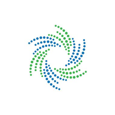 Molekül logo tasarımı vektör çizimi