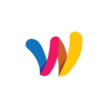 w harfi logo resimleri illüstrasyon tasarımı