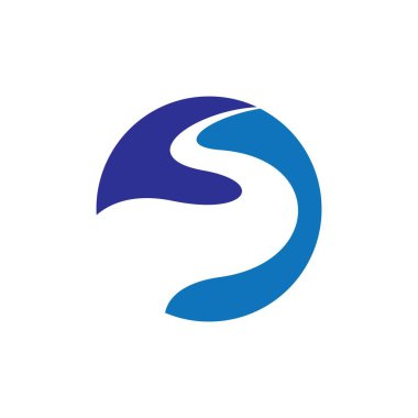 Road river logo images illustration design