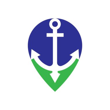 Ship location logo images illustration design