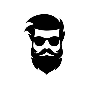 Gentleman face logo images illustration design