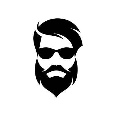 Gentleman face logo images illustration design