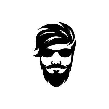 Gentleman face logo images illustration design