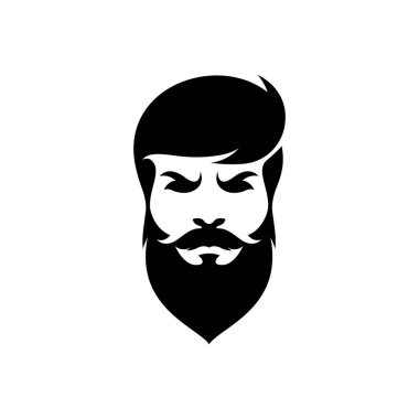 Gentleman face logo images illustration design
