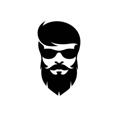 Gentleman face logo images illustration design