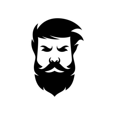 Gentleman face logo images illustration design