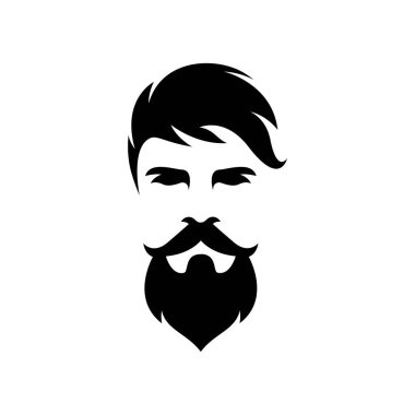 Gentleman face logo images illustration design