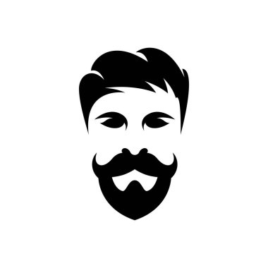 Gentleman face logo images illustration design