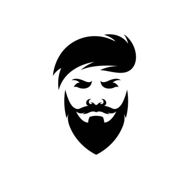Gentleman face logo images illustration design