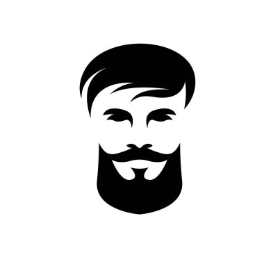 Gentleman face logo images illustration design