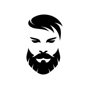 Gentleman face logo images illustration design
