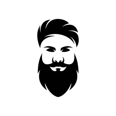 Gentleman face logo images illustration design
