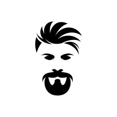 Gentleman face logo images illustration design