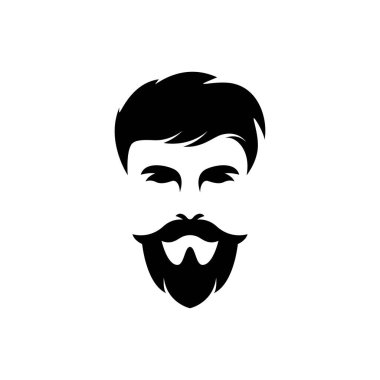 Gentleman face logo images illustration design