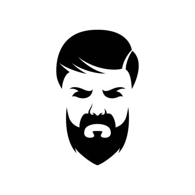 Gentleman face logo images illustration design