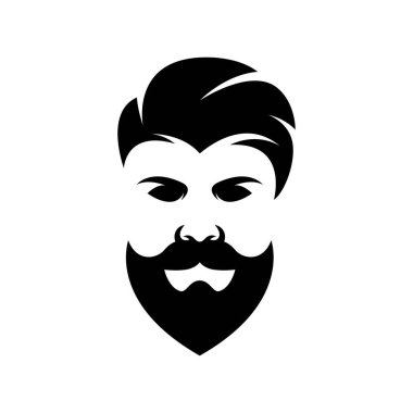 Gentleman face logo images illustration design