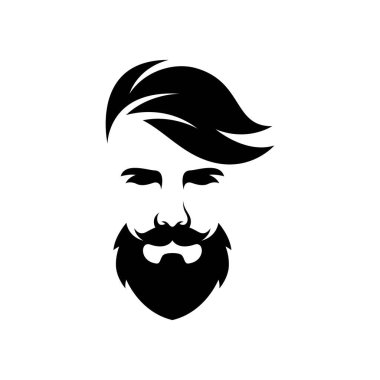 Gentleman face logo images illustration design